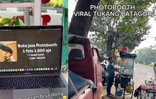 Tukang Batagor Pakai Macbook untuk Layanan Photobooth, Cukup Bayar Rp1.000