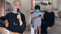 Momen lucu Siti Nurhaliza nyanyi diprotes anak, suaranya disebut 'bising'. (sumber: TikTok/ctdk.fans)