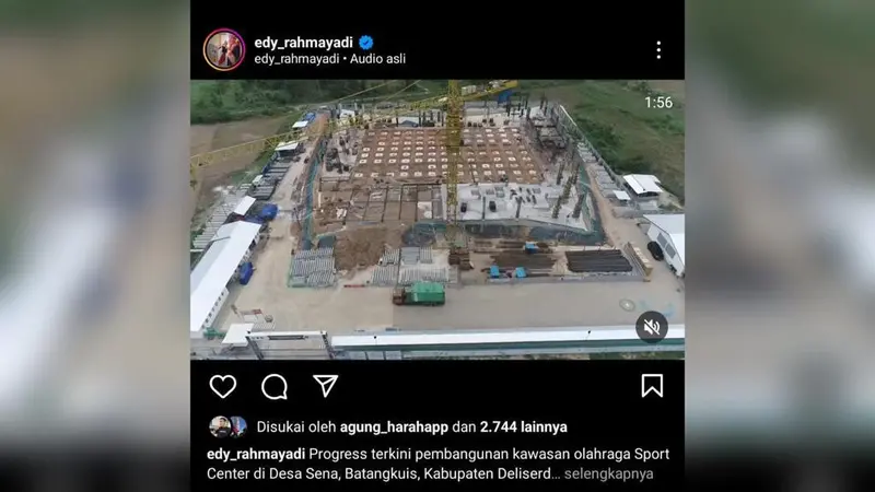 Postingan Edy Rahmayadi di Instagram