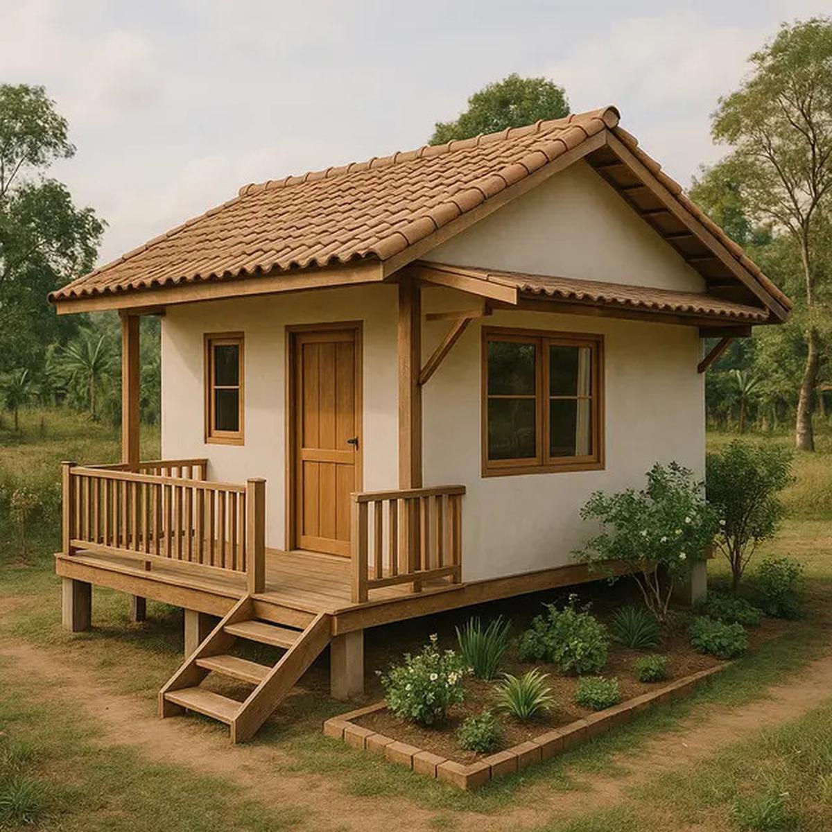 10 Desain Rumah Sederhana Minimalis 6x9 Meter di Desa dengan Teras dan Taman Mini, Referensi Hunian Asri 2025
