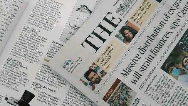 Ilustrasi koran, berita