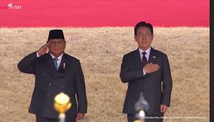 Presiden Prabowo Subianto menemui Presiden Korea Selatan (Korsel) Lee Jae Myung di Blue House atau Cheong Wa Dae, Rabu (1/4/2026). (Tangkapan Layar YouTube Sekretariat Presiden)