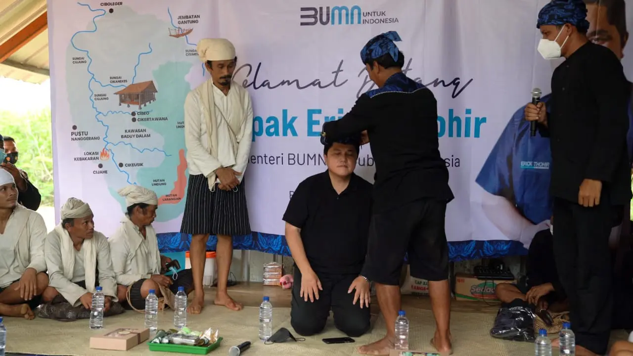 Datangi Langsung Korban Kebakaran, Erick Thohir Dapat Gelar Dulur Baduy