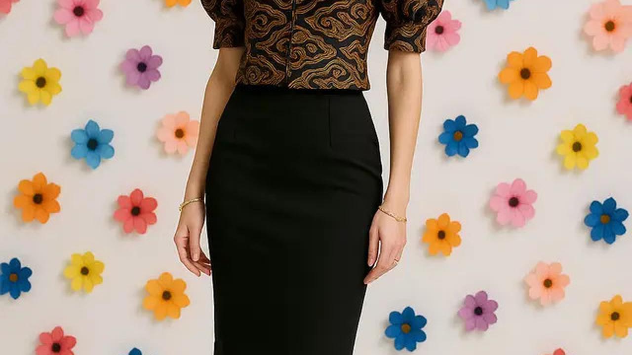 7 Model Blazer Batik Lengan Puff Crop, Feminin Tapi Tetap Edgy
