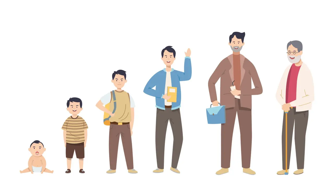 Ilustrasi proses menua