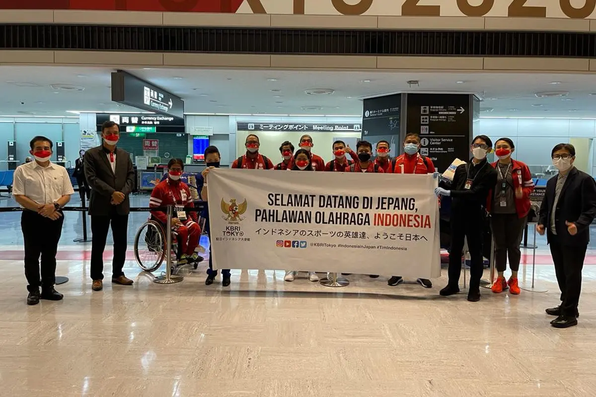 Kloter Pertama Kontingen Indonesia di Paralimpiade 2020 Tiba di Tokyo