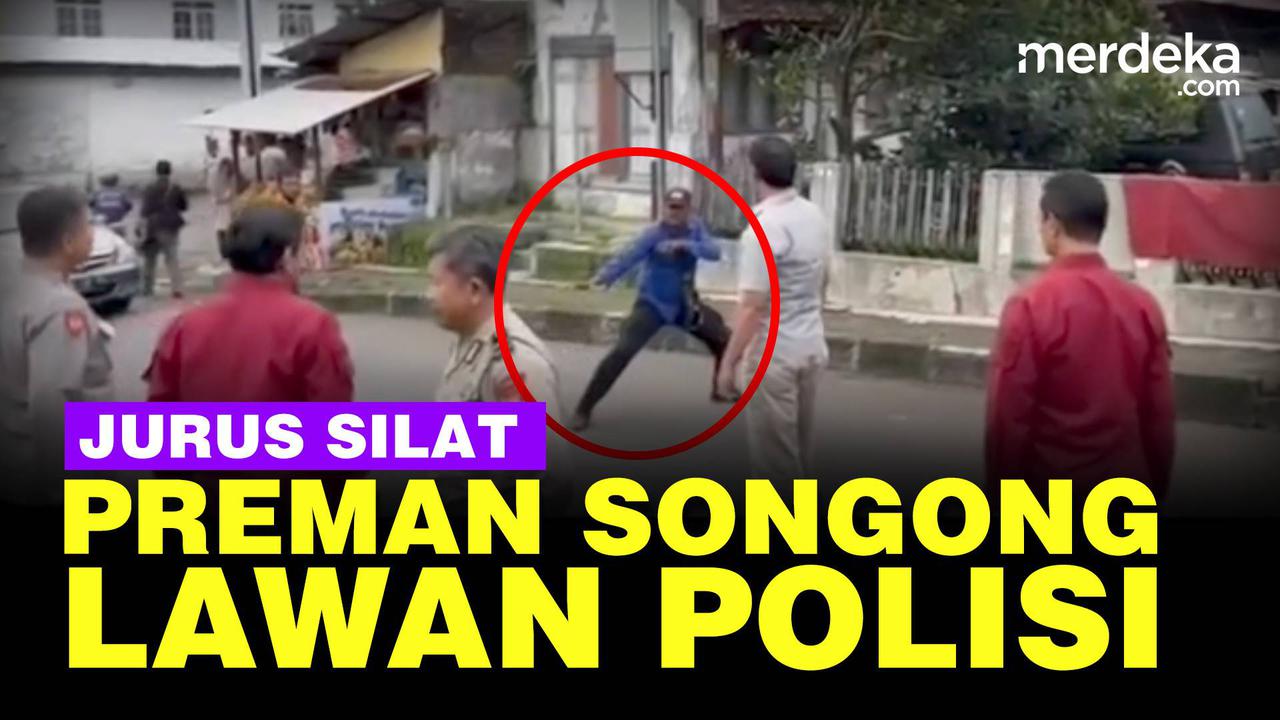 VIDEO: Preman Tukang Palak Keluarkan 'Jurus Silat' Lawan Kepungan Polisi