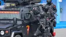 Perayaan ulang tahun Polri pada tahun ini mengusung tema panen raya. (BAY ISMOYO/AFP)