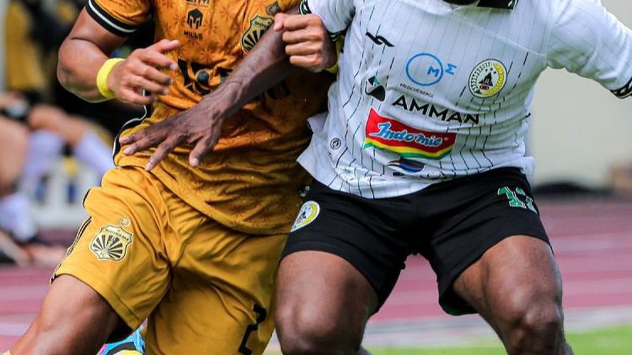 Bhayangkara FC kalah dengan skor telak 1-4 dari PSS Sleman.&nbsp;Bola.com/Bagaskara Lazuardi