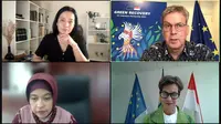 Press Conference of the EU-Indonesia Cooperation Publication 2021: Green Recovery secara virtual pada Selasa (4/5/2021).