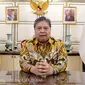 Airlangga Hartarto menyampaikan Pidato Resmi Pengunduran Diri sebagai Ketua Umum Partai Golkar. (Istimewa)