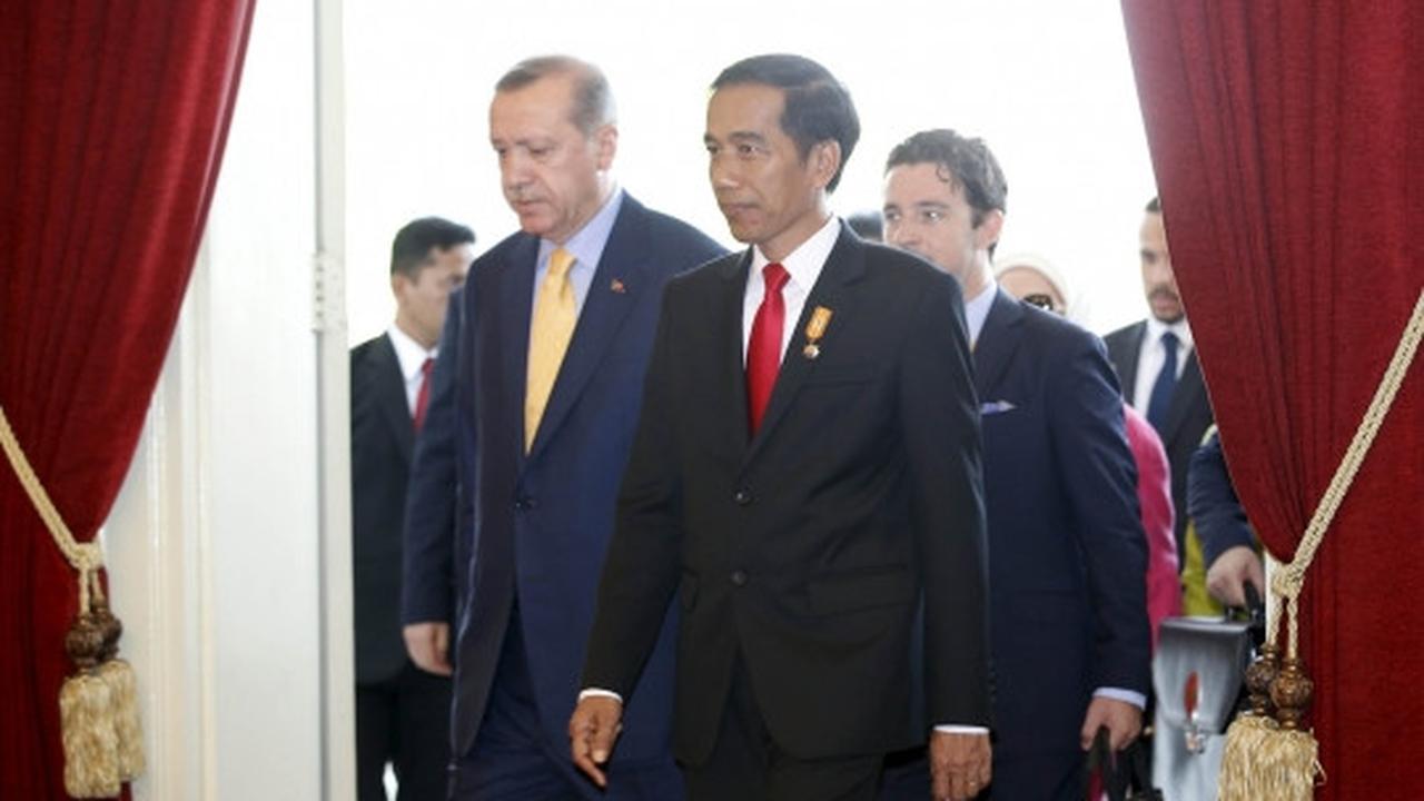 Akrabnya Jokowi dan Presiden Turki ngobrol santai di teras Istana