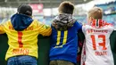 Fans of RB Leipzig are seen prior to during the Bundesliga match between RB Leipzig and VfL Wolfsburg at Red Bull Arena on October 19, 2019 in Leipzig, Germany. (Photo by Reinaldo Coddou H./Bundesliga/Bundesliga Collection via Getty Images)