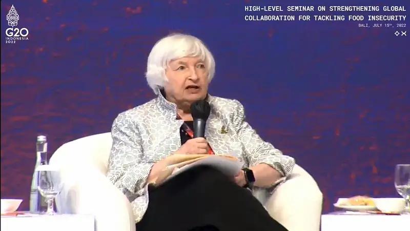 Menteri Keuangan Amerika Serikat Janet Yellen High-Level Seminar, Nusa Dua, Bali, Jumat (15/7/2022)