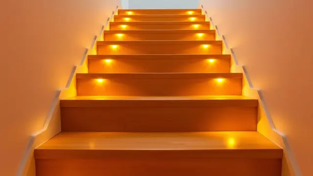 Tangga dengan Step Light untuk Nuansa Mewah