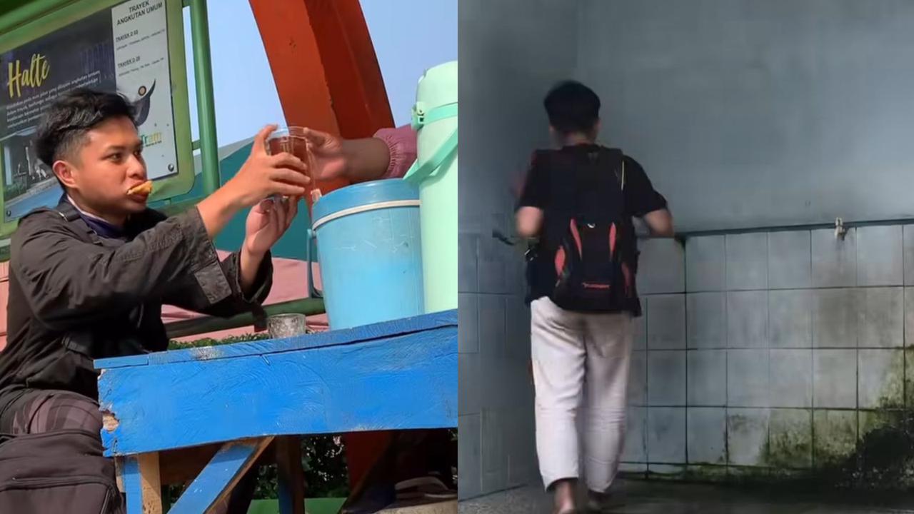 Muhamad Cecep Abdullah seorang pemuda asal Sukabumi yang merogoh koceknya untuk membersihkan tempat wudu dan toilet masjid