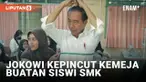 Presiden Jokowi Pakai dan Banggakan Kemeja Buatan Siswi SMKN 4 Jambi