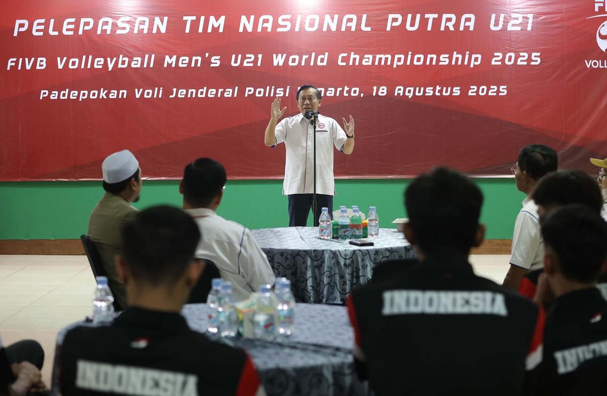 FOTO: Timnas Voli Putra U-21 Resmi Dilepas, Siap Harumkan Nama Indonesia di Kejuaraan Dunia