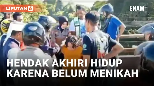 VIDEO: Diduga Depresi Belum Menikah, Seorang Wanita di Maros Nyaris Lompat dari Atas Jembatan