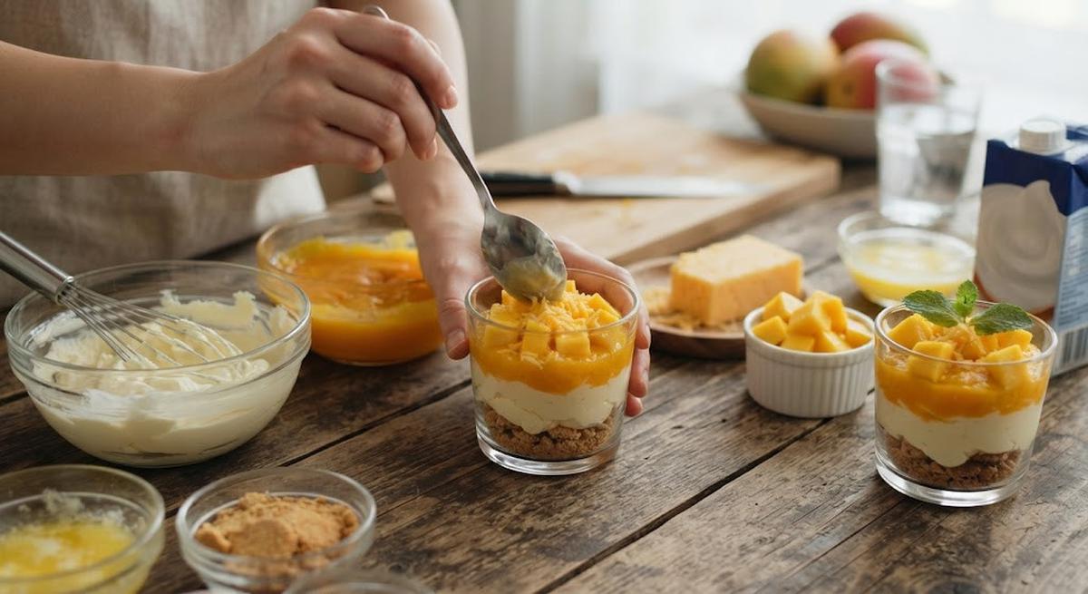Resep Dessert Cup Mangga Keju,