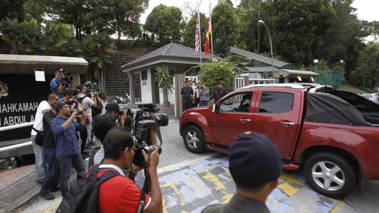 Sidang kasus pembunuhan saudara tiri pemimpin Korut Kim Jong-un, Kim Jong-nam. (AP)