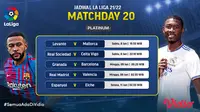 Link Live Streaming Liga Spanyol 2021/2022 Matchday 20 di Vidio Pekan Ini. (Sumber : dok. vidio.com)
