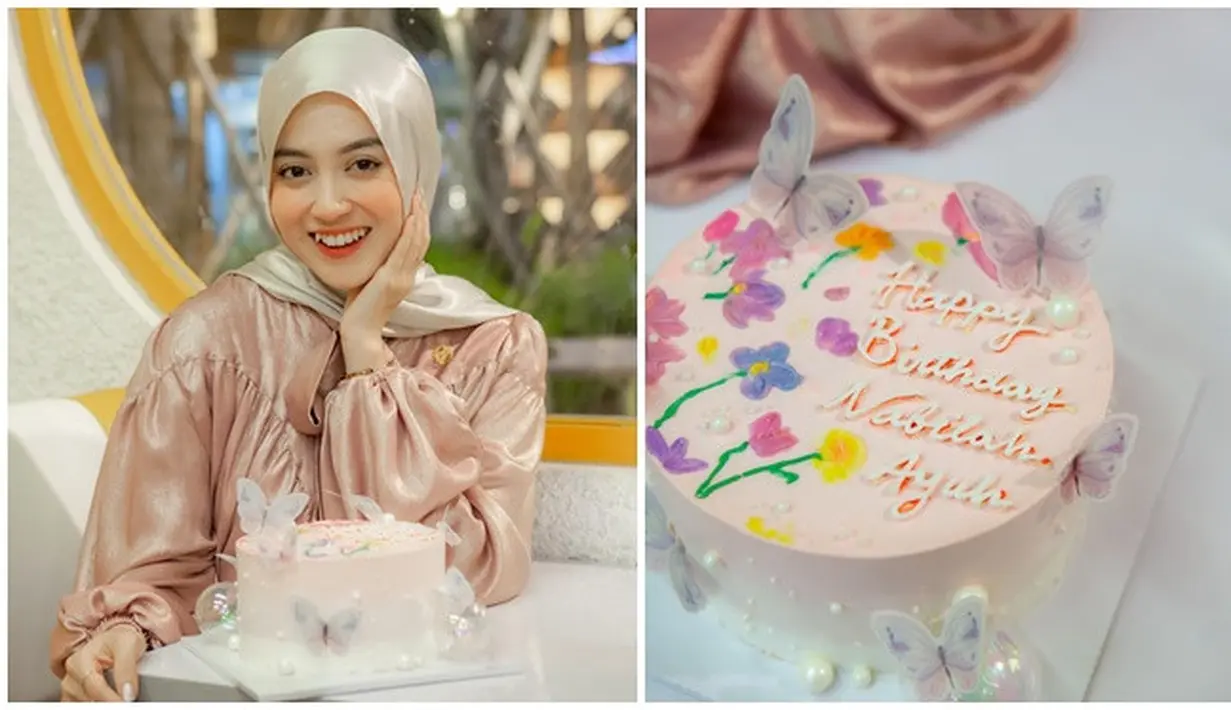 Nabilah Ayu putuskan berhijab pada tahun 2021. Sejak berhijab, penampilannya jadi kian anggun dan memesona. Dua tahun berhijab, artis dengan nama lengkap Nabilah Ratna Ayu Azalia itu makin istikamah. Pamer senyuman sembari perlihatkan gigi gingsulnya, Nabilah Ayu memang dikenal sebagai artis yang punya senyuman manis sejak debut bersama JKT48 tahun 2011. (Liputan6.com/IG/@nblh.ayu)