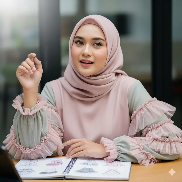 Model Lengan Gamis Rempel Paling Baru