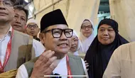 Ketua Tim Pengawasa Haji DPR RI, Muhaimin Iskandar, mengunjungi tenda jemaah haji Indonesia. Dalam kunjungannya itu, Muhaimin pun berdialog dan mendengarkan keluhan jemaah. (Liputan6/Teatrika Putri)
