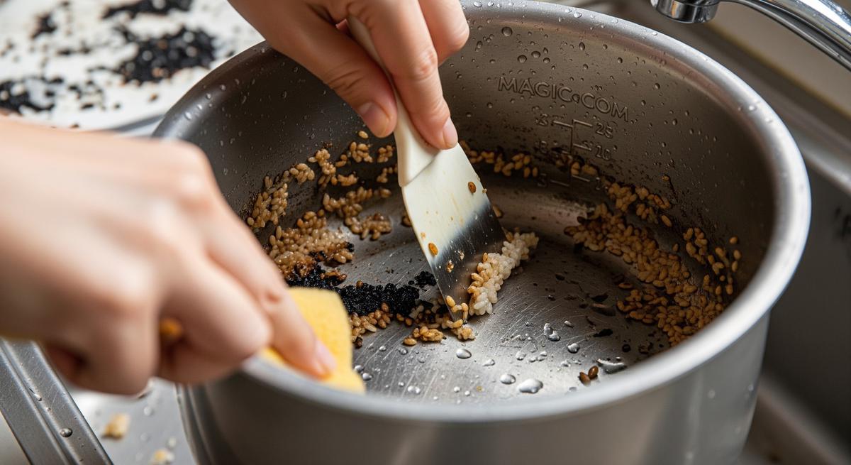 Cara Menghilangkan Nasi Kering di Panci Magic Com (AI Generated)