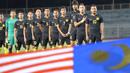 Timnas Malaysia menempati peringkat ke-13 pada daftar rangking AFC 2018, Malaysia meraih poin sebanyak 29.566. (AFP/Ted Aljibe)