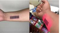 Tak Ingin Ribet saat Pembayaran, Pria Ini Pilih Buat Tato Barcode di Tangan (sumber: Oddity Central)