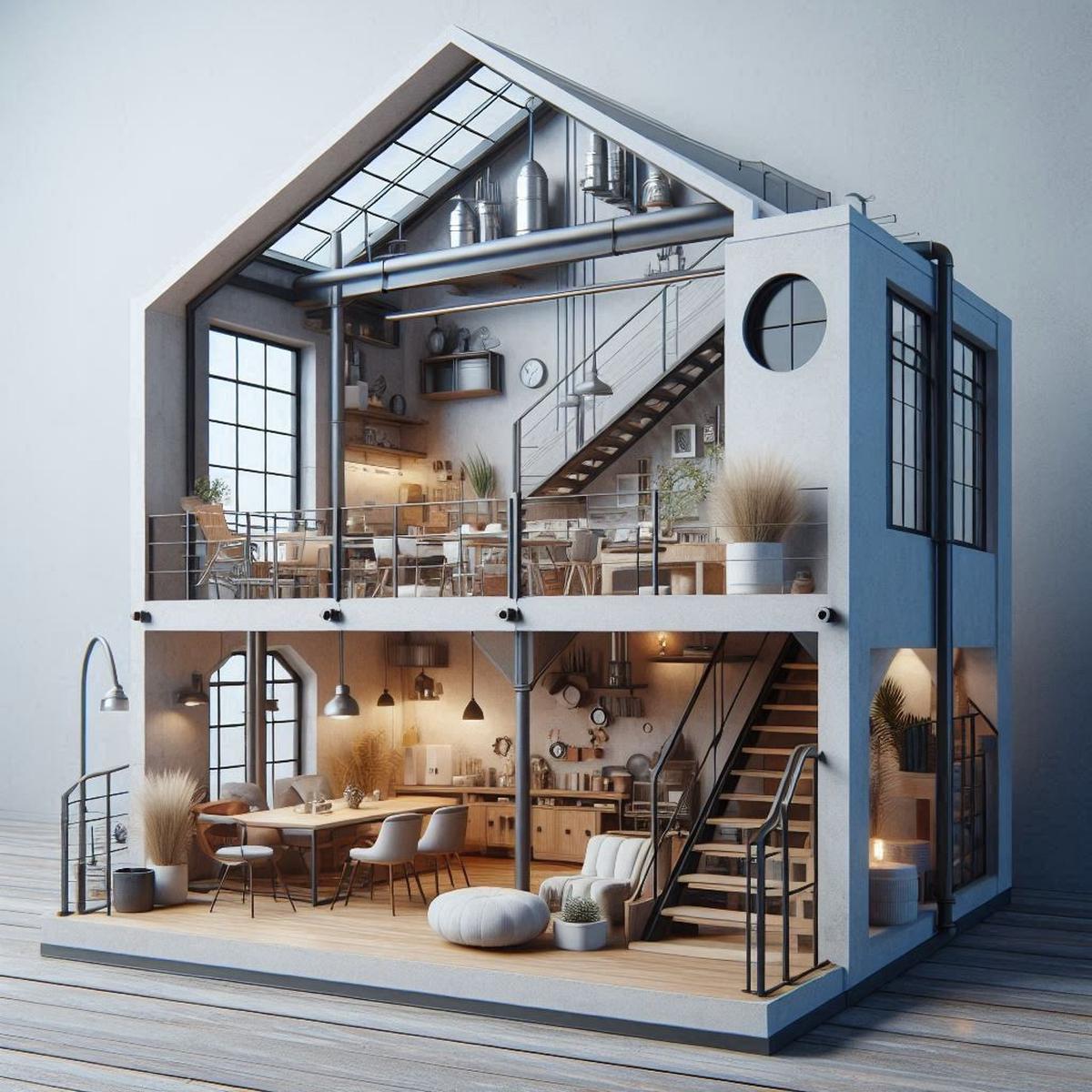 Rumah Minimalis Industrial