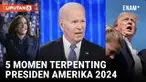Tahun 2024 mencatat sejarah politik presiden yang luar biasa di Amerika Serikat. Wartawan Associated Press, Bill Barrow, merangkum 5 momen terbesar dari kampanye presiden tahun ini.
