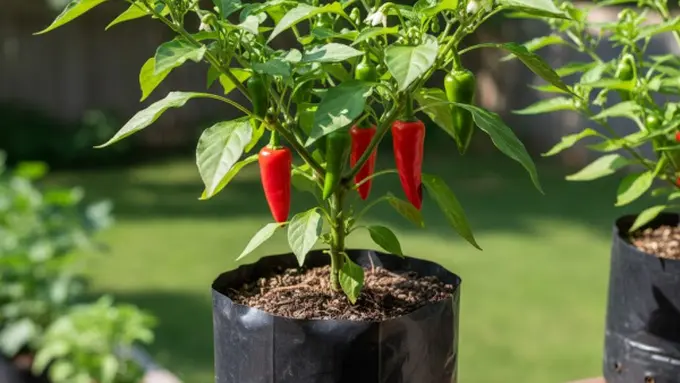 Ilustrasi Menanam Cabai di Polybag/Gemini AI