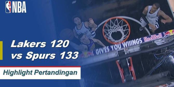 Cuplikan Pertandingan NBA : Spurs 133 vs Lakers 120