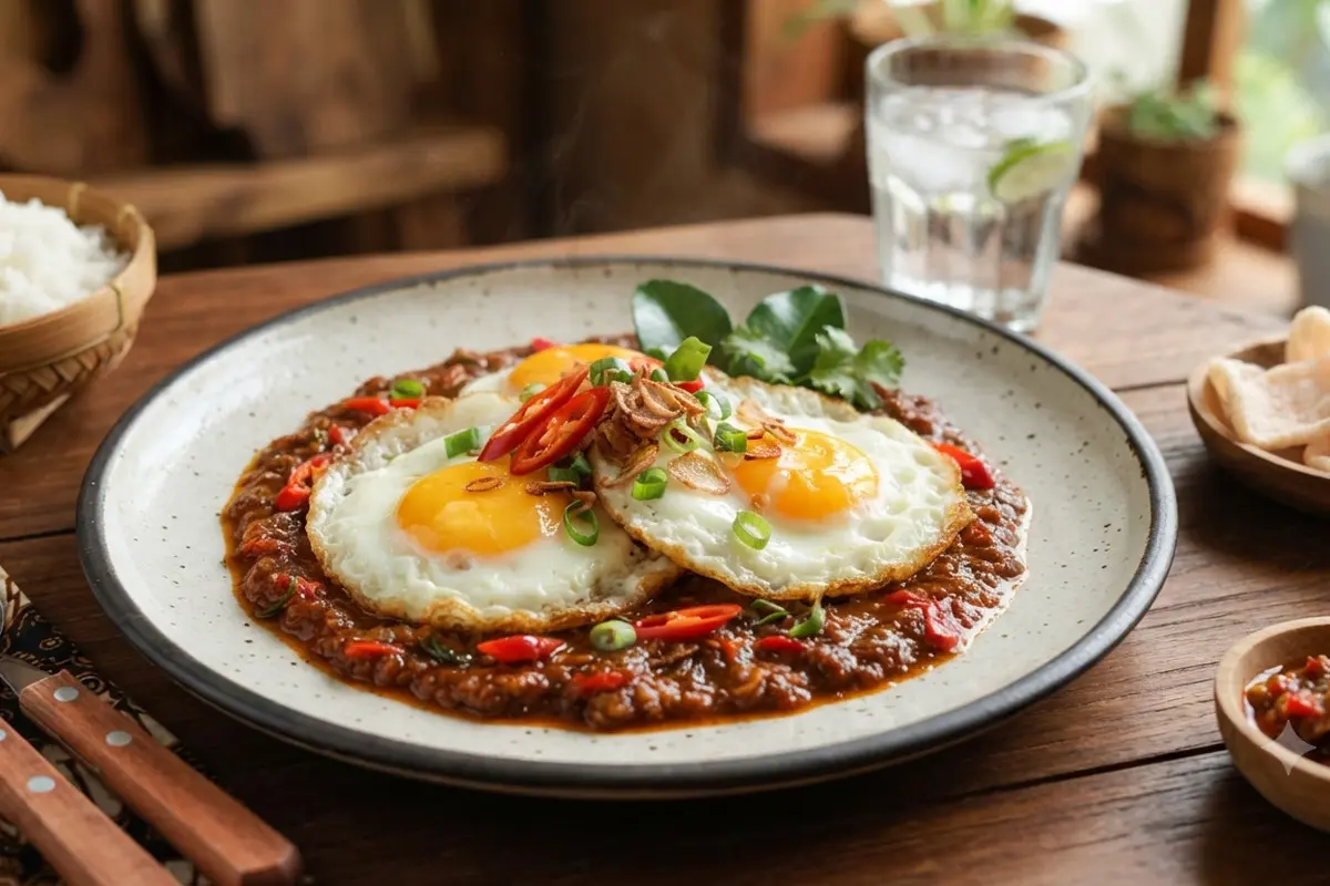 Resep Telur Ceplok Bumbu Rujak