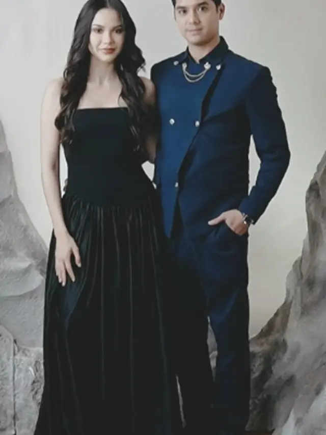 Foto Alyssa Daguise dan Al Ghazali di Resepsi Luna Maya