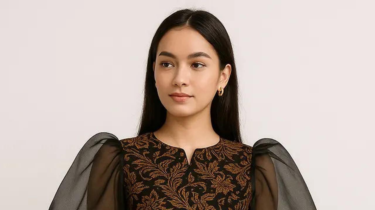 7 Model Dress Batik Kombinasi Lengan Organza, Klasik dengan Sentuhan Modern