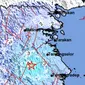 Gempa Magnitudo 4,9 mengguncang wilayah Bulungan, Kalimantan Utara, Rabu pagi (21/8/2024). (Liputan6.com/ Dok BMKG)