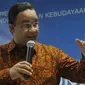 Mendikbud Anies Baswedan menjelaskan sebanyak 7,6 Juta peserta UN terbagi dari SMP & SMA, Sederajat se-Indonesia melakukan UN serentak pada Senin 4 April Mendatang, Jakarta, Jumat (1/4/2016). (Liputan6.com/Johan Tallo) 