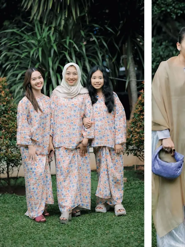 6 Gaya Kembaran Ayu Ting Ting Bareng Calon Ibu Mertua dan Adik Ipar, Kompak Pakai Baju Kurung