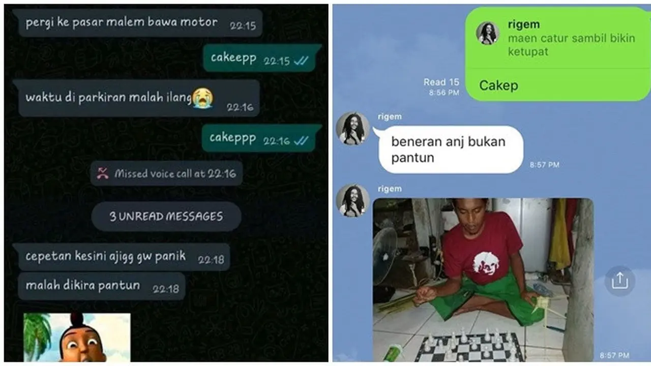 6 Chat Dikira Pantun Ini Kocak, Akhirnya Bikin Senyum Tipis