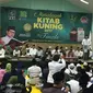 Ketua Umum PKB Muhaimin Iskandar atau Cak Imin saat berpidato membuka musabaqoh kitab kuning. (LIputan6.com/Taufiqurrohman)