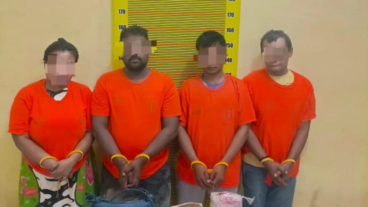 Polisi Tangkap Empat Orang dalam Kasus Peredaran 1 Kg Sabu di Medan Maimun