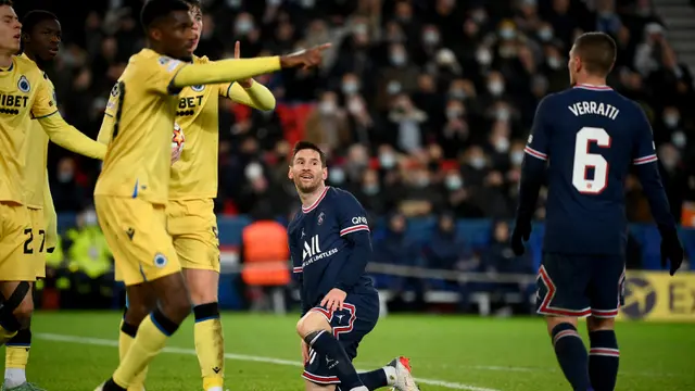 Foto: 4 Gol Messi - Mbappe ke Gawang Club Brugge Catat Rekor Individu Sekaligus Pastikan Posisi Runner-up di Grup A Liga Champions 2021/2022