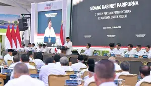 Sidang Kabinet di Istana, Gus Ipul Laporkan 2 Tahun Capaian Kemensos