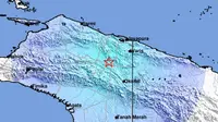 Gempa magnitudo 5,7 menggucang wilayah Jayapura, Papua, Jumat (21/6/2024), pukul 07.11.19 WIB. (Liputan6.com/ Dok BMKG)