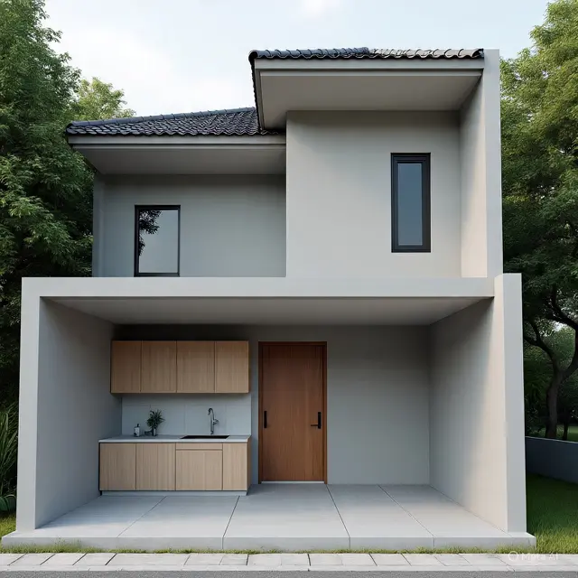 Desain Rumah 2 Lantai Sederhana dan Biaya 100 Juta