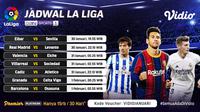 Pertandingan La Liga Spanyol pekan 21 dapat disaksikan melalui platform Vidio. (Dok. Vidio)